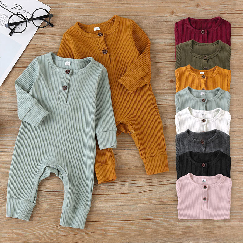 Lange Mouwen Baby Romper – Zacht Katoen voor Comfort & Warmte
