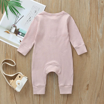 Lange Mouwen Baby Romper – Zacht Katoen voor Comfort & Warmte