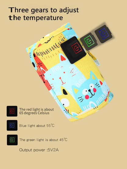 Draagbare Melkwarmer met 3 Warmtestanden – Altijd de juiste temperatuur voor je baby