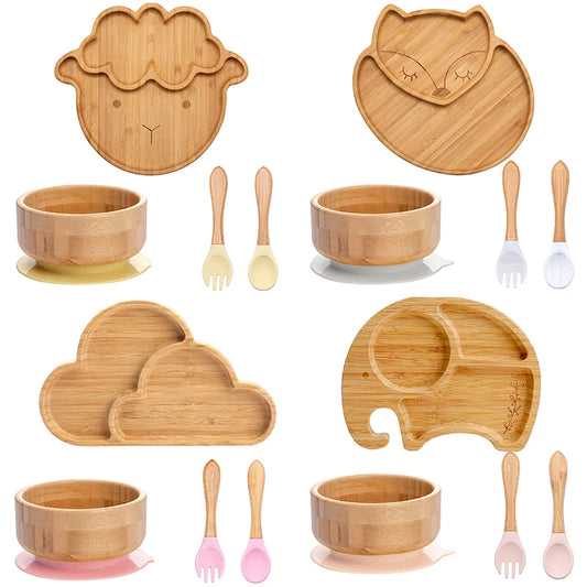 Baby Essential Kinderbord & Bestek Set