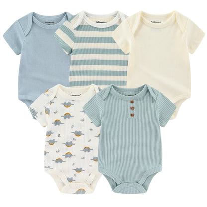 KiddieZoom Babyrompers – Set van 5 | Comfortabel, Praktisch & Stijlvol