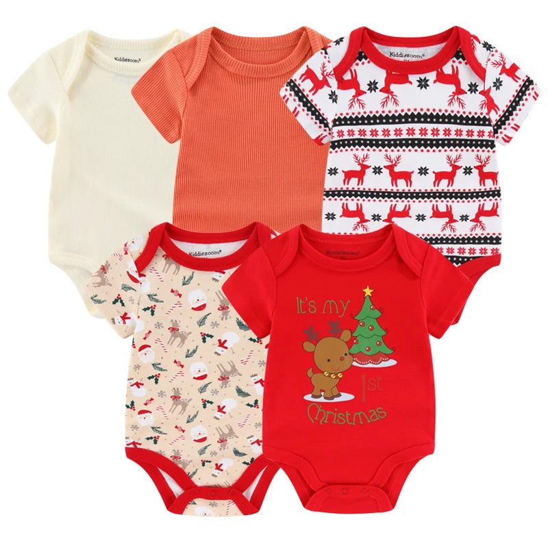 KiddieZoom Babyrompers – Set van 5 | Comfortabel, Praktisch & Stijlvol