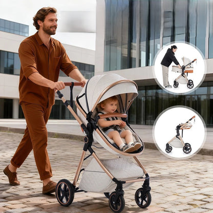 Baby Essential 3-in-1 Multifunction High-Landscape Stroller