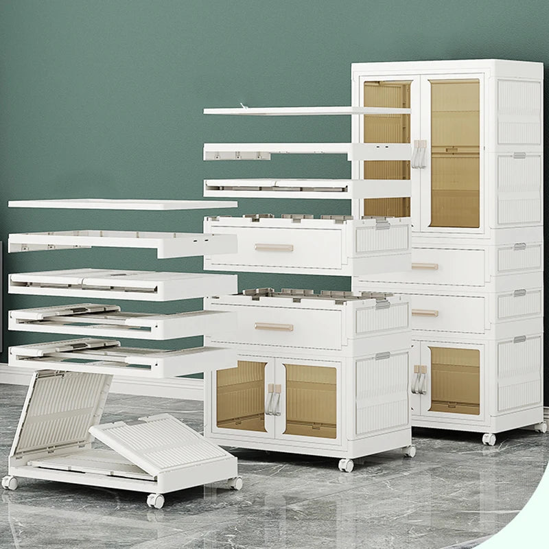 Baby Essential Transparante Opvouwbare Kast met Wieltjes