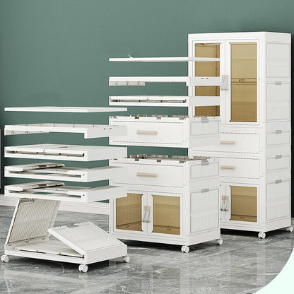 Baby Essential Transparante Opvouwbare Kast met Wieltjes