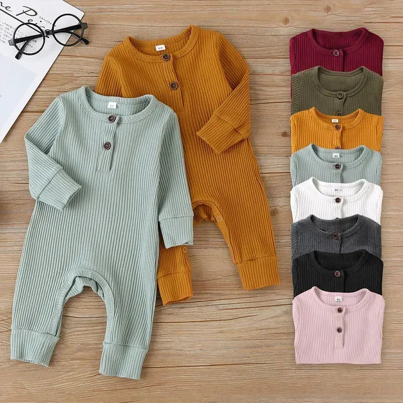 Lange Mouwen Baby Romper – Zacht Katoen voor Comfort & Warmte