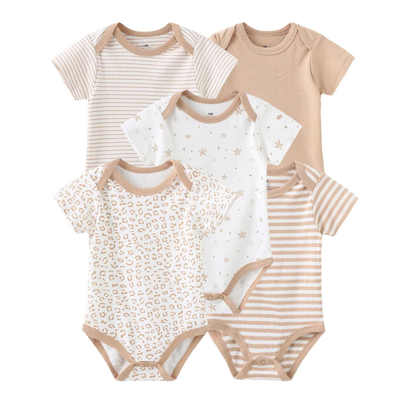 KiddieZoom Babyrompers – Set van 5 | Comfortabel, Praktisch & Stijlvol
