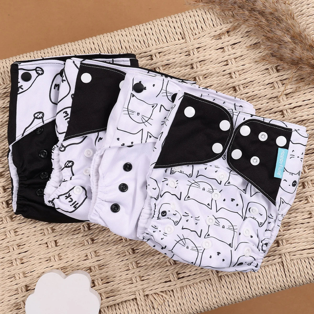 Baby Essential Herbruikbare Eco Luiers 4-delig