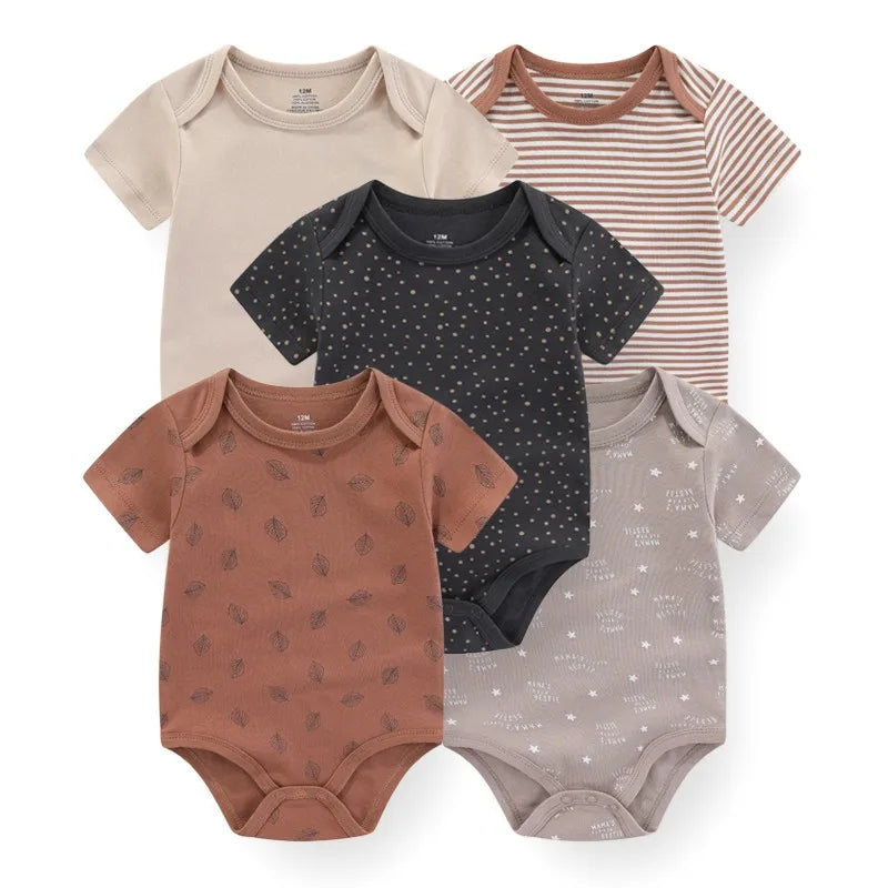 KiddieZoom Babyrompers – Set van 5 | Comfortabel, Praktisch & Stijlvol