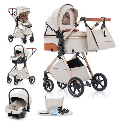 Baby Essential 3-in-1 Multifunction High-Landscape Stroller