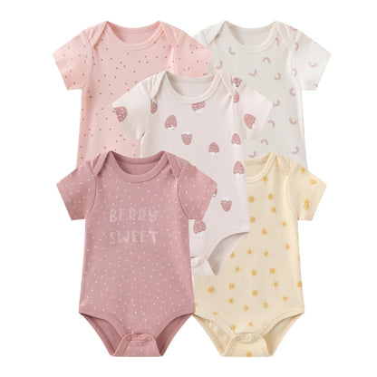 KiddieZoom Babyrompers – Set van 5 | Comfortabel, Praktisch & Stijlvol