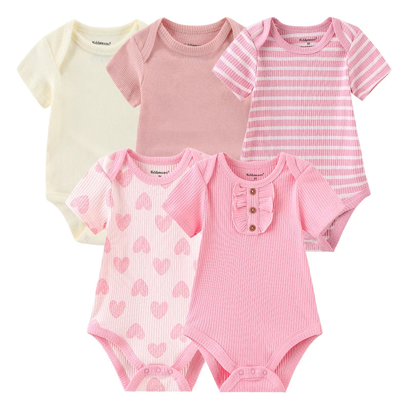 KiddieZoom Babyrompers – Set van 5 | Comfortabel, Praktisch & Stijlvol