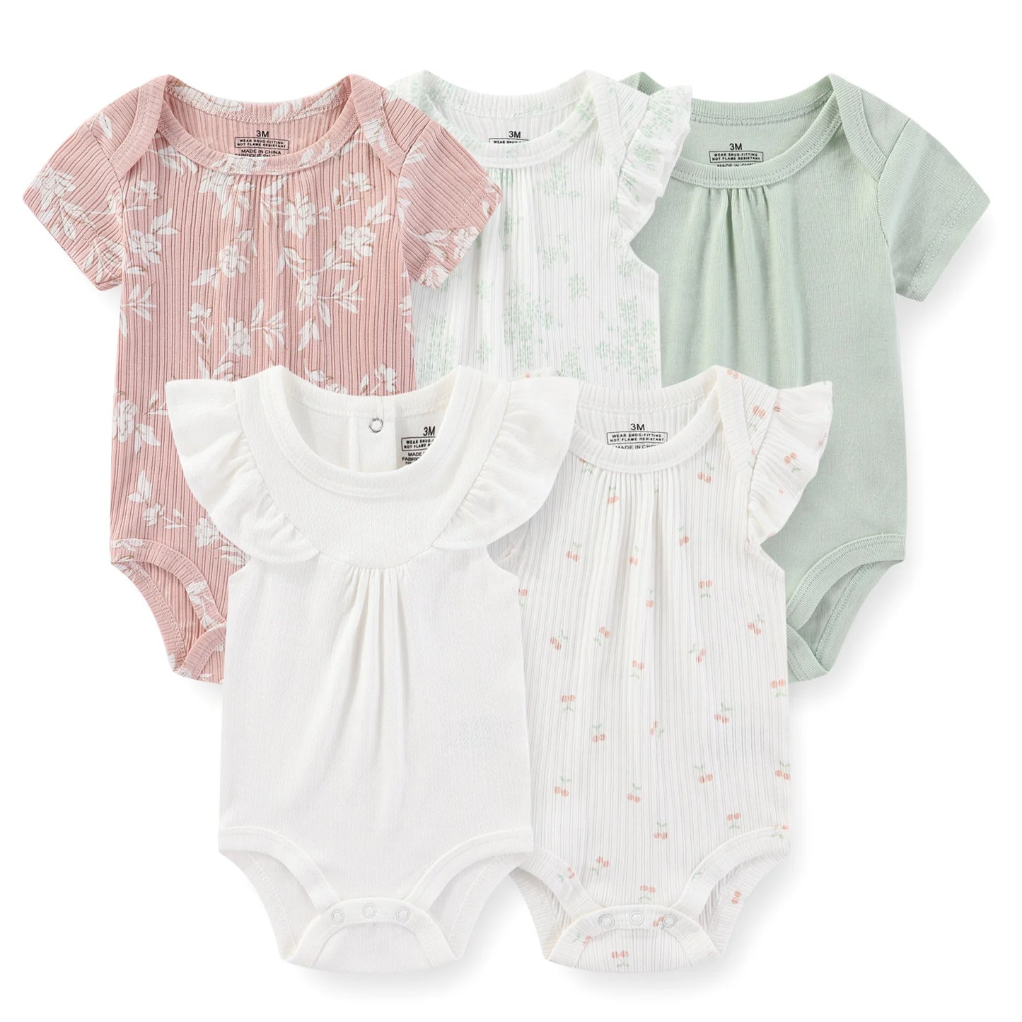 KiddieZoom Babyrompers – Set van 5 | Comfortabel, Praktisch & Stijlvol