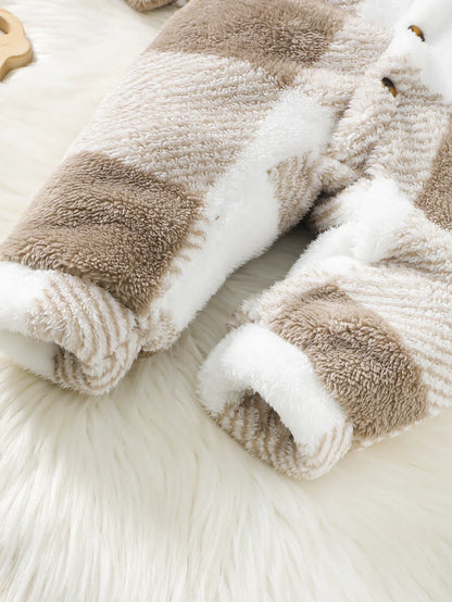 Warme Baby Romper met Capuchon – Unisex Winter Comfort