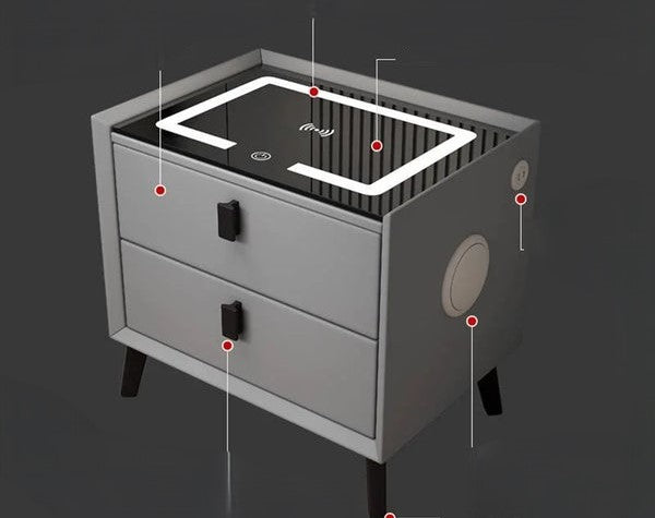 Baby Essential Luxe Nachtkastje 3 Laden met Draadloos Laden