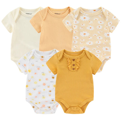 KiddieZoom Babyrompers – Set van 5 | Comfortabel, Praktisch & Stijlvol