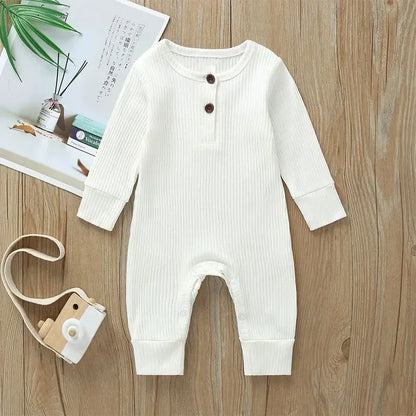 Lange Mouwen Baby Romper – Zacht Katoen voor Comfort & Warmte