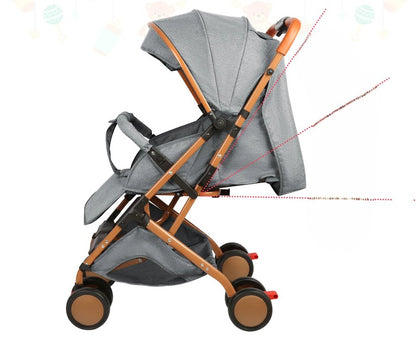 Baby Essential Foldable Stroller with Mosquito Net & Basket