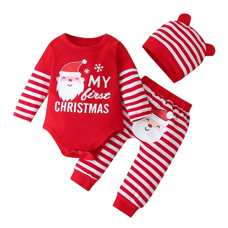 Baby Essential Kerstoutfit voor Jongens 3-delig