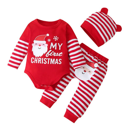 Baby Essential Kerstoutfit voor Jongens 3-delig