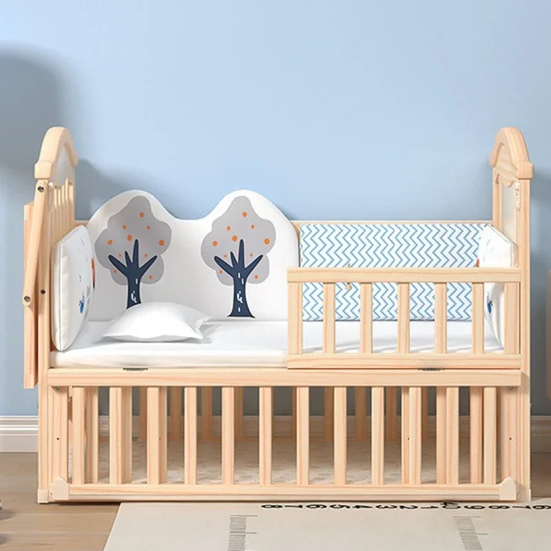 Baby Essential Movable Solid Wood Crib