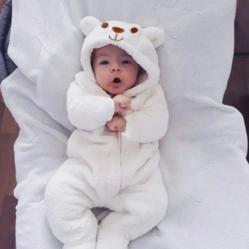 Baby Essential Winter Cartoon Bear Romper