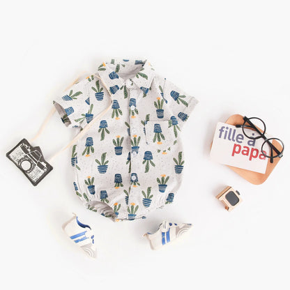 Sanlutoz Baby Romper – Zomer Bodysuit met Schattige Print