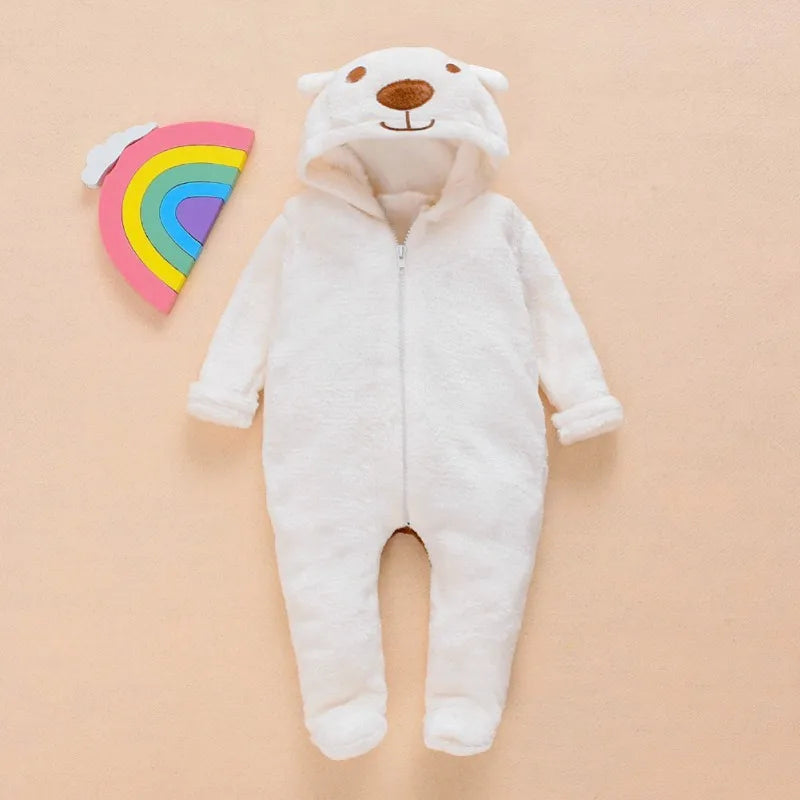 Baby Essential Winter Cartoon Bear Romper