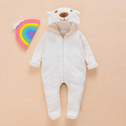 Baby Essential Winter Cartoon Bear Romper