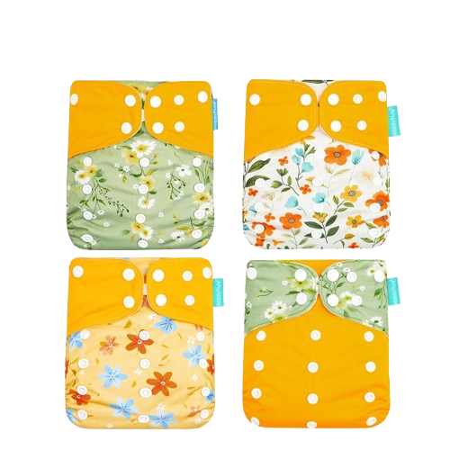 Baby Essential Herbruikbare Eco Luiers 4-delig