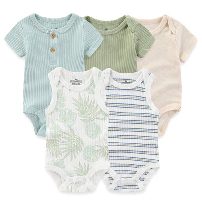 KiddieZoom Babyrompers – Set van 5 | Comfortabel, Praktisch & Stijlvol