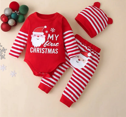 Baby Essential Kerstoutfit voor Jongens 3-delig