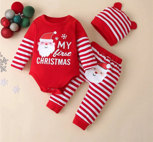 Baby Essential Kerstoutfit voor Jongens 3-delig
