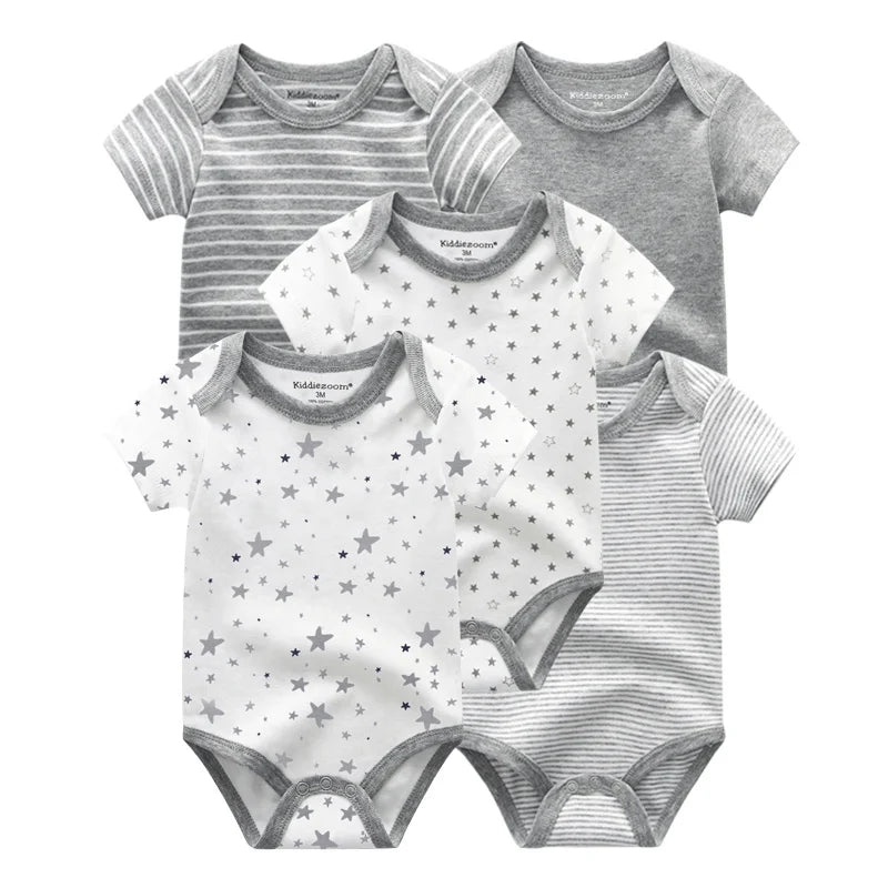 KiddieZoom Babyrompers – Set van 5 | Comfortabel, Praktisch & Stijlvol