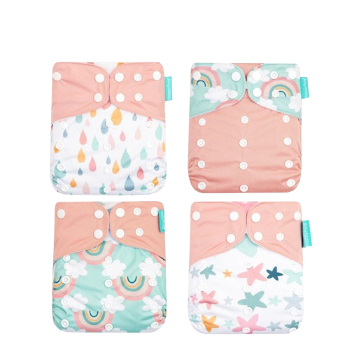 Baby Essential Herbruikbare Eco Luiers 4-delig