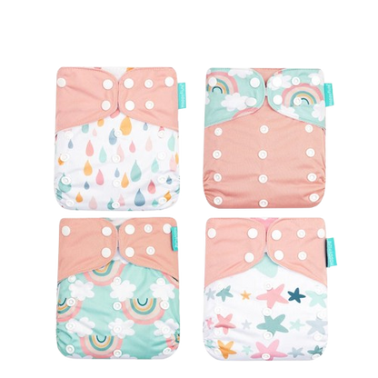 Baby Essential Herbruikbare Eco Luiers 4-delig