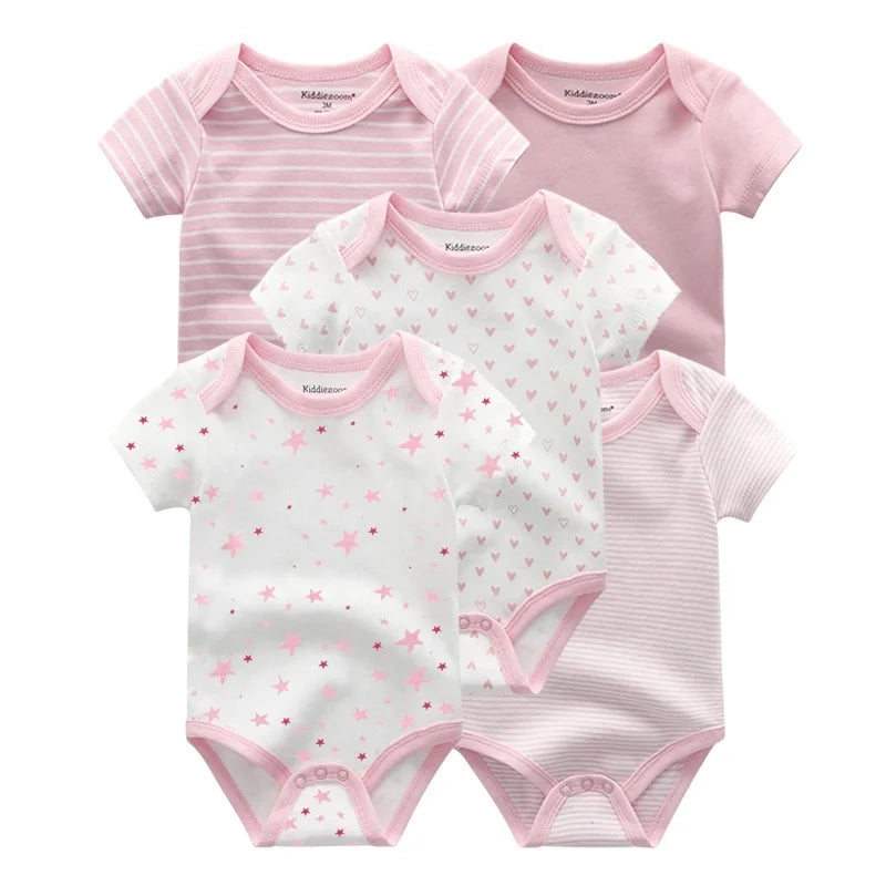 KiddieZoom Babyrompers – Set van 5 | Comfortabel, Praktisch & Stijlvol