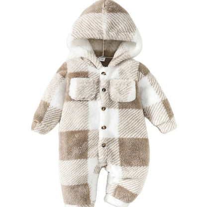 Warme Baby Romper met Capuchon – Unisex Winter Comfort