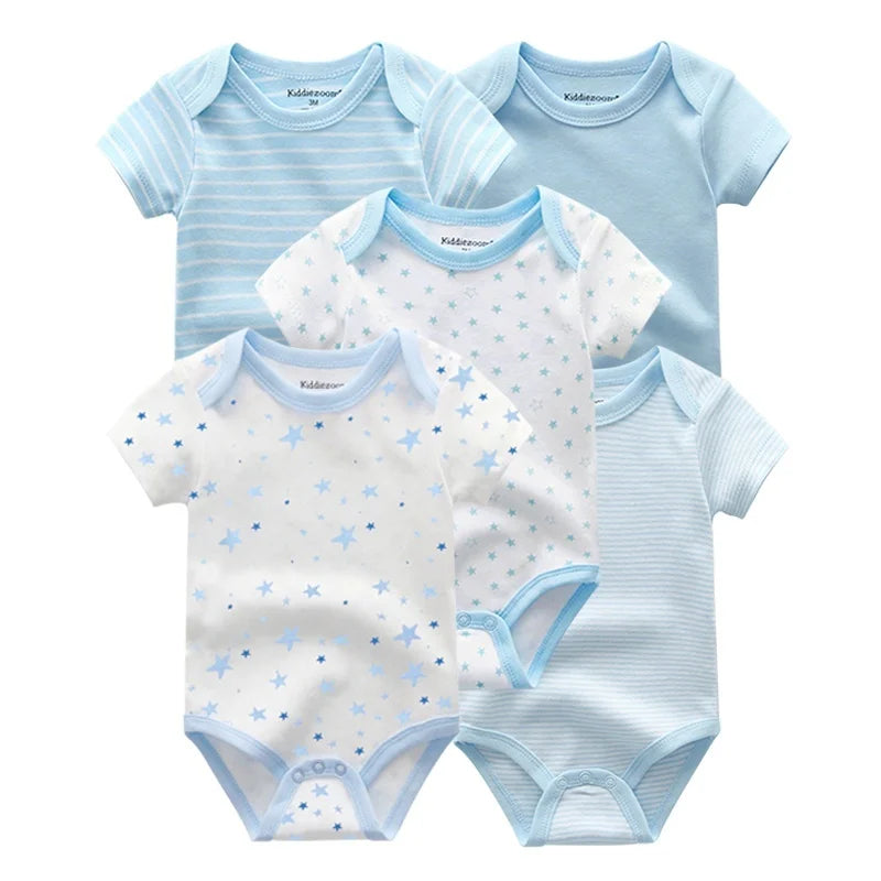 KiddieZoom Babyrompers – Set van 5 | Comfortabel, Praktisch & Stijlvol