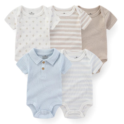 KiddieZoom Babyrompers – Set van 5 | Comfortabel, Praktisch & Stijlvol