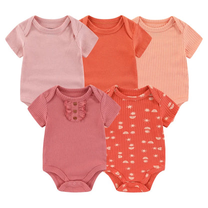 KiddieZoom Babyrompers – Set van 5 | Comfortabel, Praktisch & Stijlvol