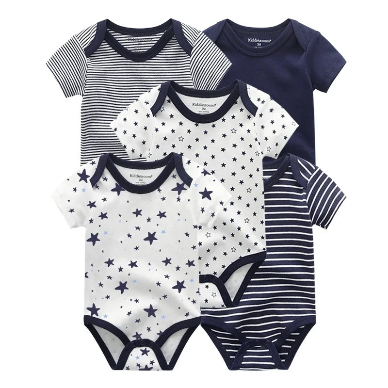 KiddieZoom Babyrompers – Set van 5 | Comfortabel, Praktisch & Stijlvol