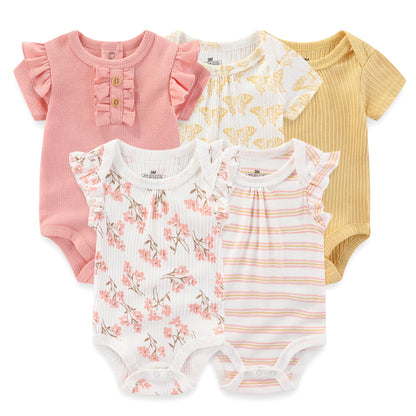 KiddieZoom Babyrompers – Set van 5 | Comfortabel, Praktisch & Stijlvol
