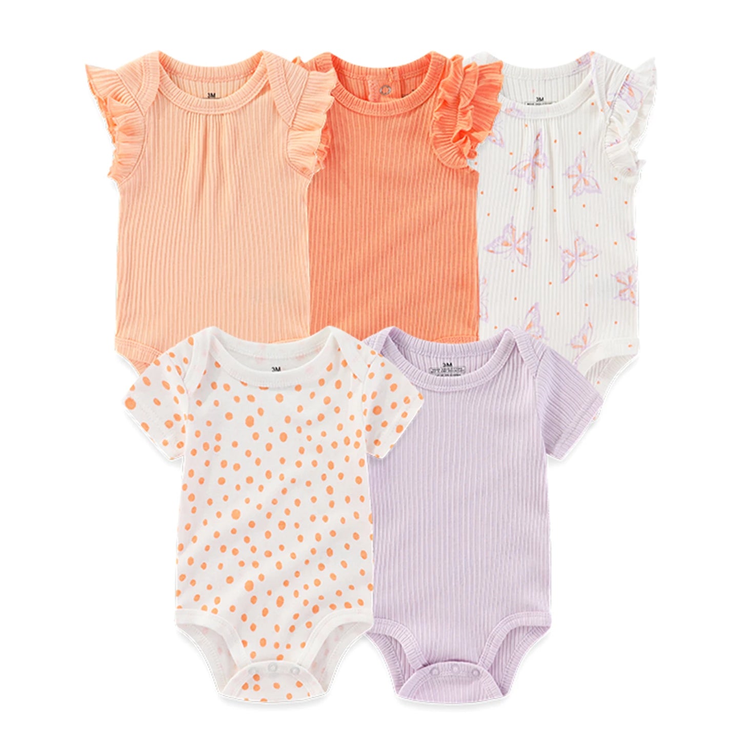 KiddieZoom Babyrompers – Set van 5 | Comfortabel, Praktisch & Stijlvol